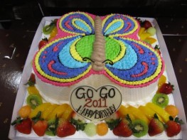 3D-124 彩色蝴蝶蛋糕